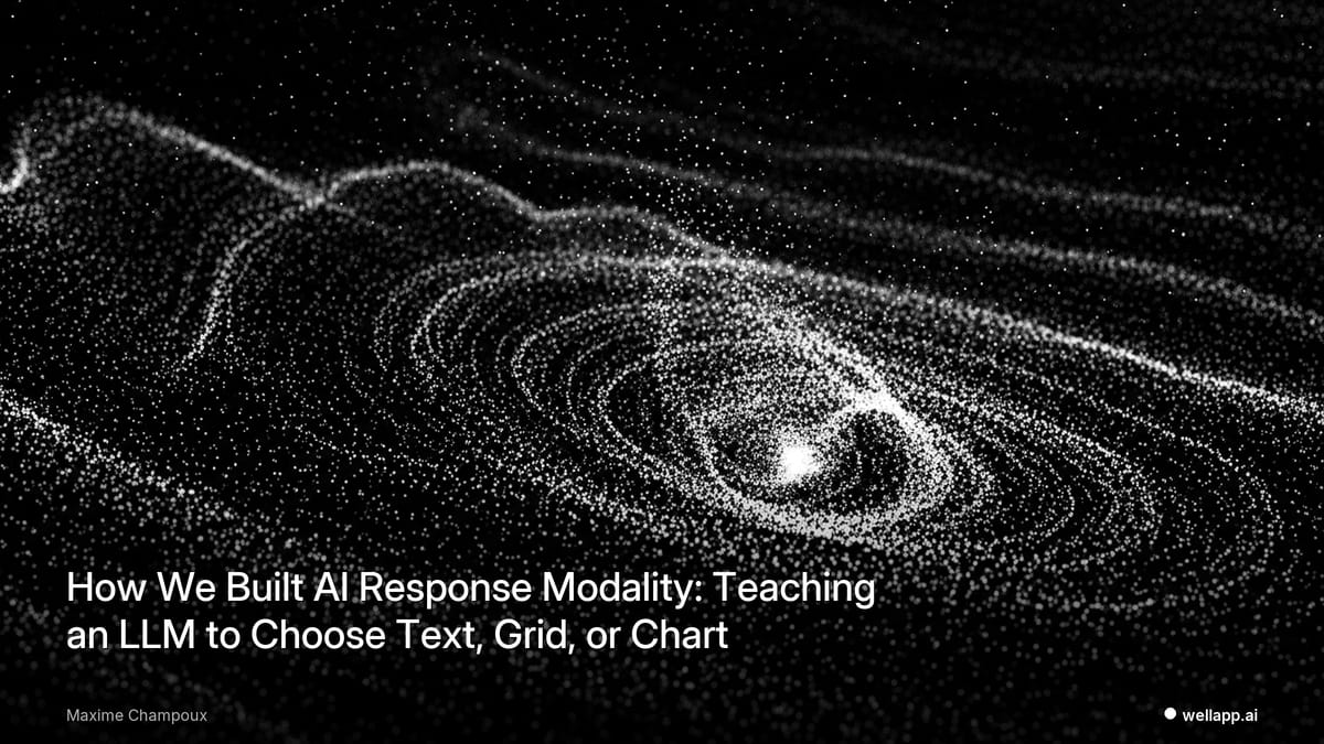 How We Built AI Response Modality: Teaching an LLM to Choose Text, Grid, or Chart