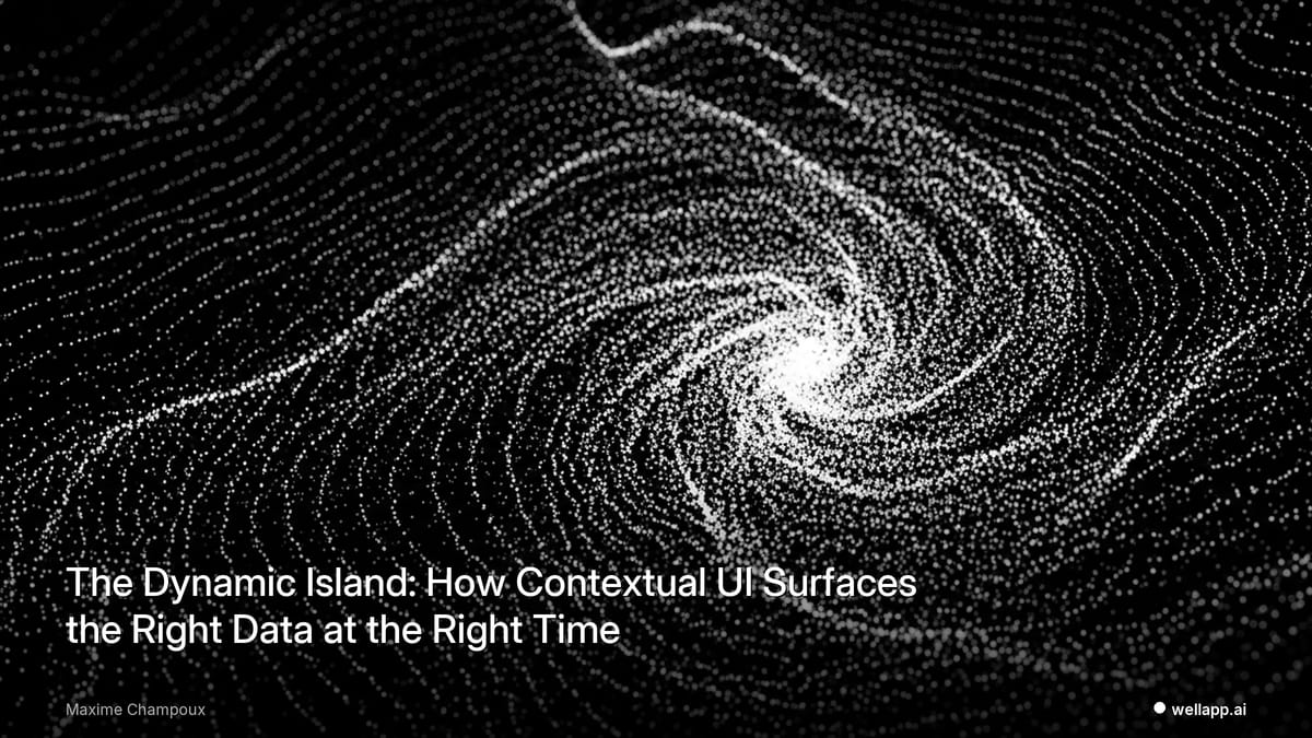 The Dynamic Island: How Contextual UI Surfaces the Right Data at the Right Time