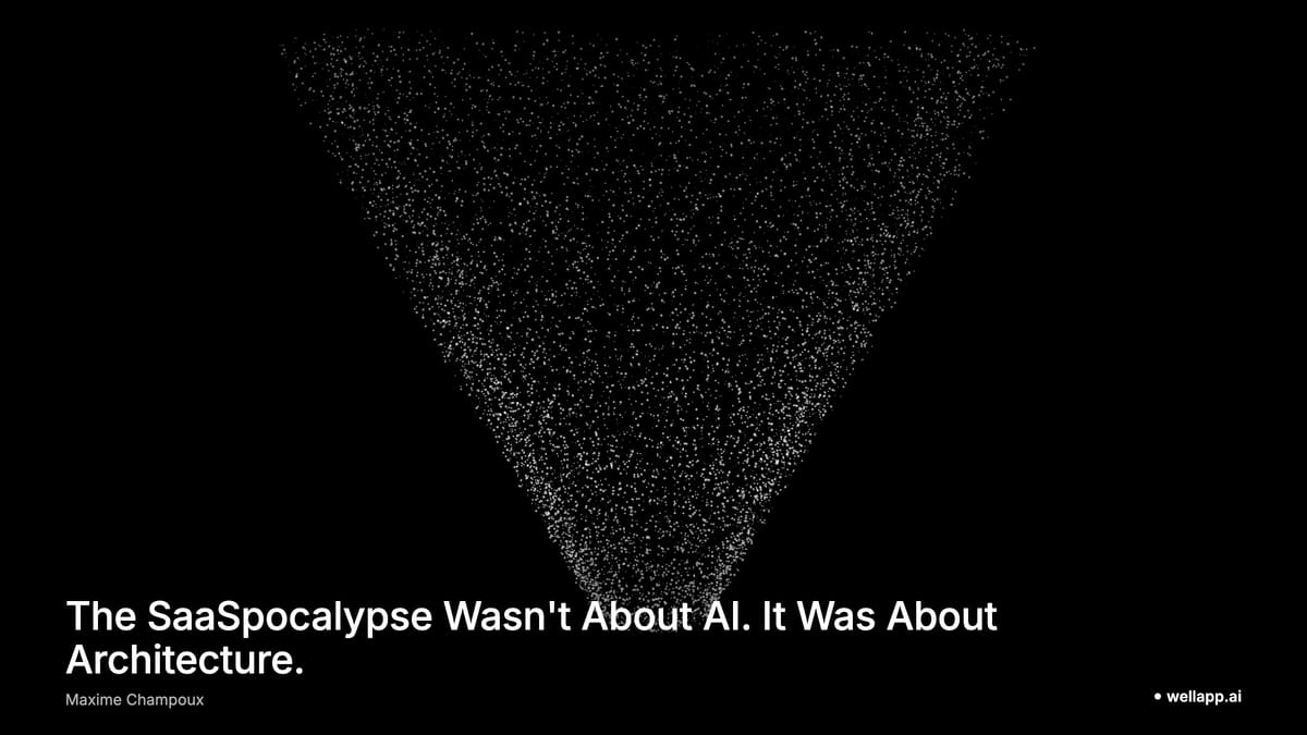 The SaaSpocalypse Wasn't About AI. It Was About Architecture.