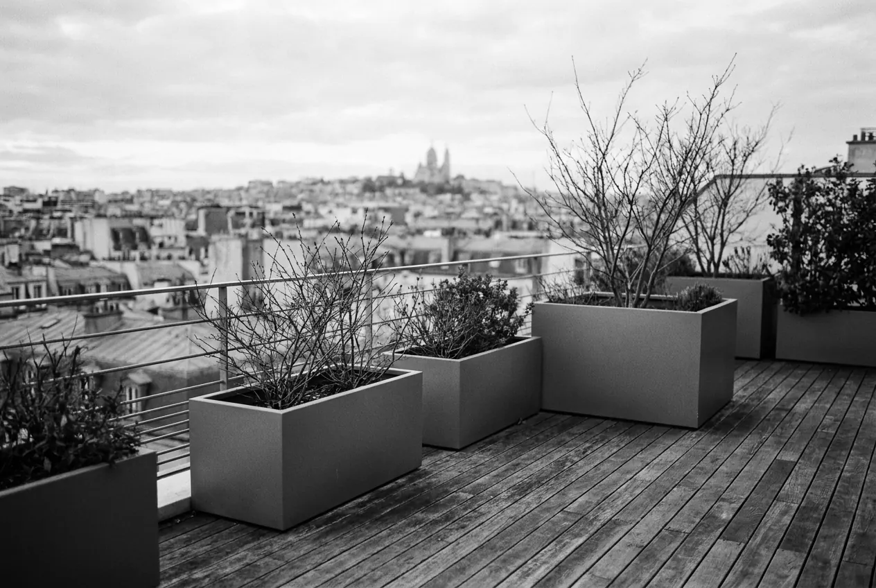 The office rooftop, facing Sacré-Cœur