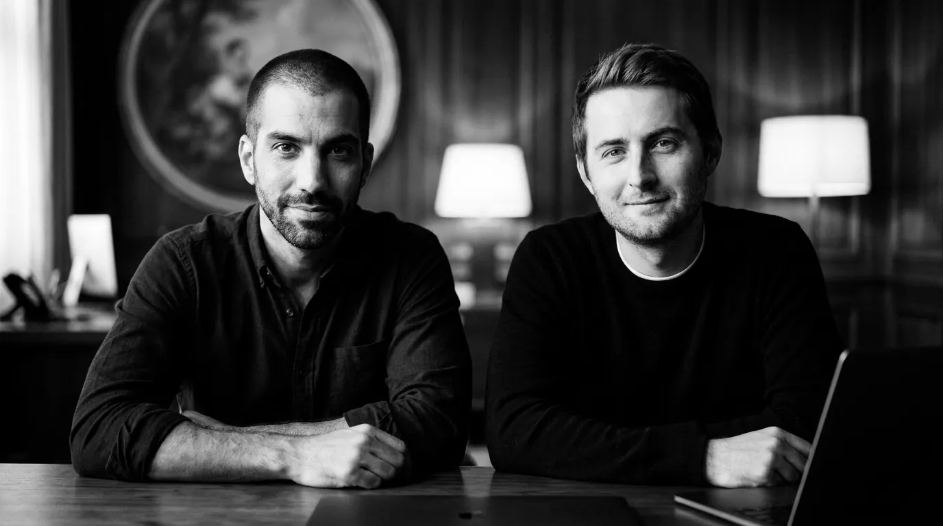 Maxime Champoux and Bastien Blanc, interview setting