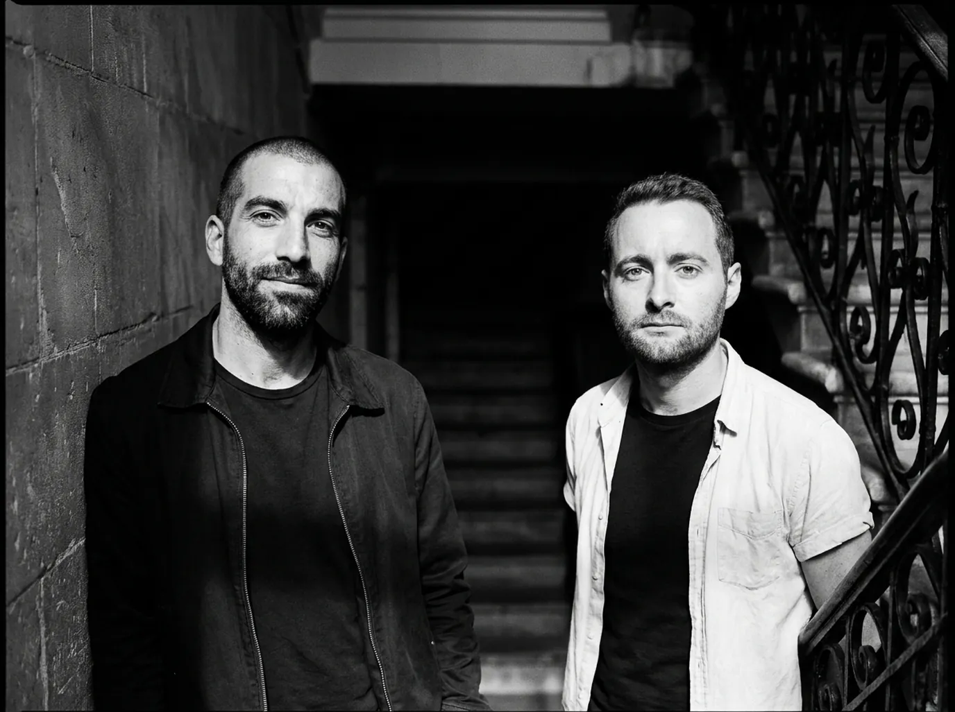 Maxime Champoux and Bastien Blanc, stairwell setting