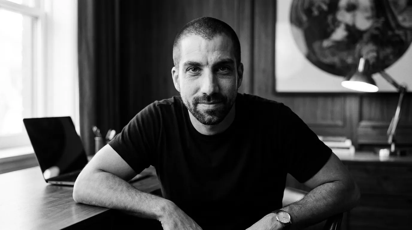 Maxime Champoux, co-founder and CEO of Well, at his desk