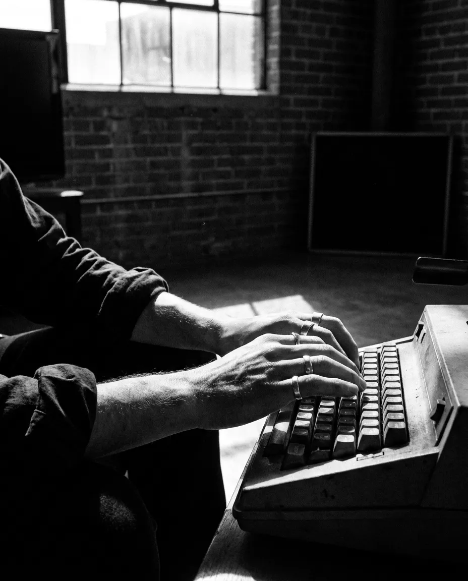Mains sur un clavier, bagues, manches retroussées, San Francisco, Ven 25 sept. 2026