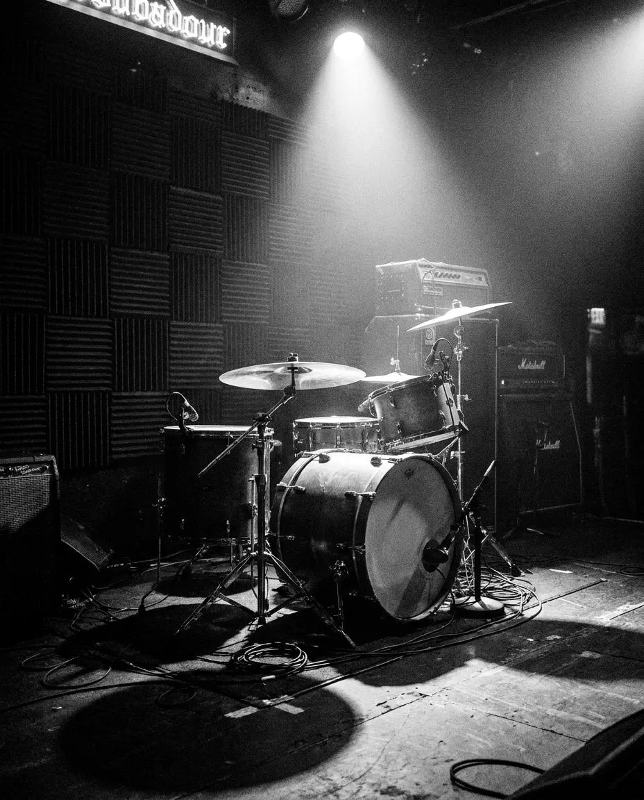 Batterie seule sous un projecteur au Troubadour, Los Angeles, Mer 30 sept. 2026