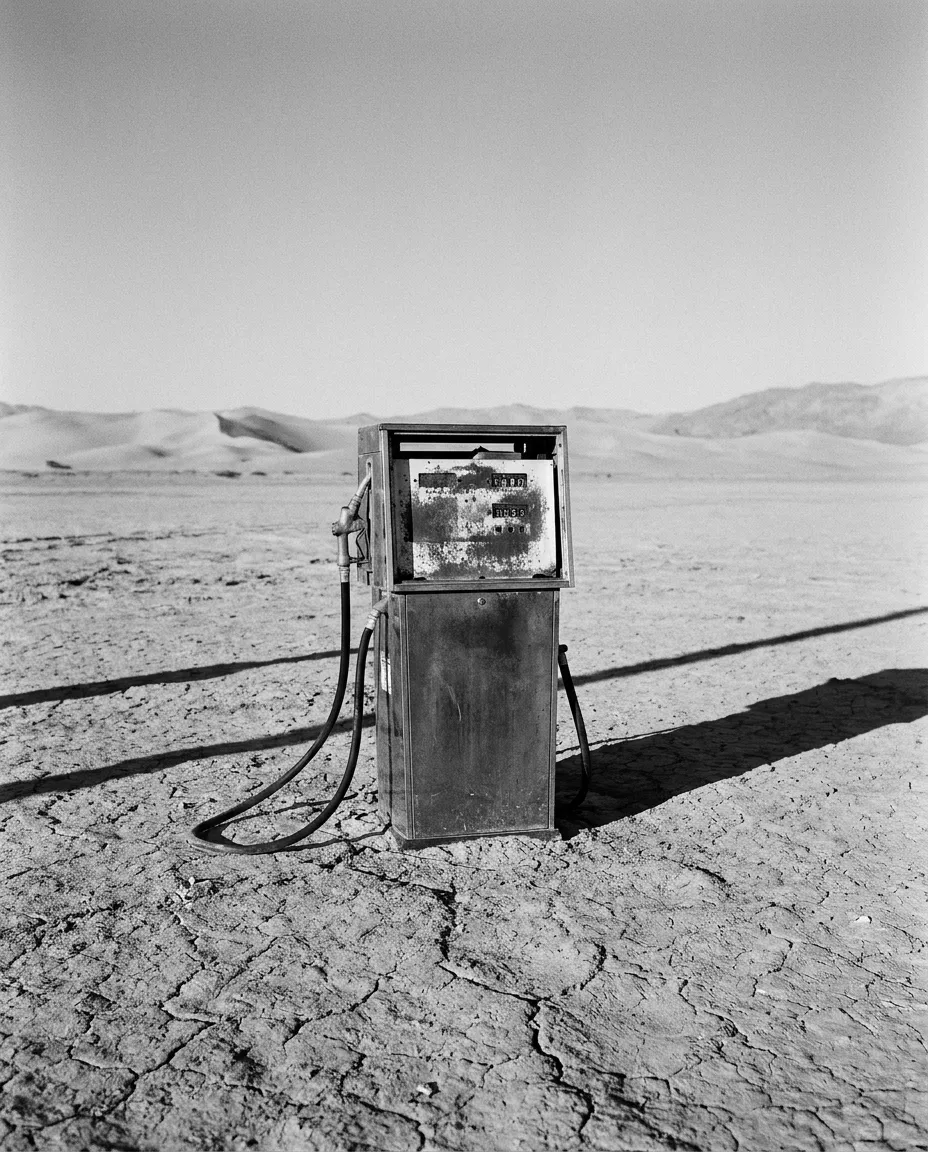Pompe à essence ancienne, compteur illisible, Death Valley, Sam 3 oct. 2026